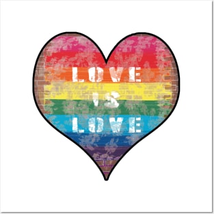 Love is Love Pride Heart Design Posters and Art